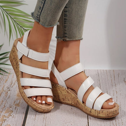 Damen Korksandalen mit verstellbaren Riemen Stalluxe