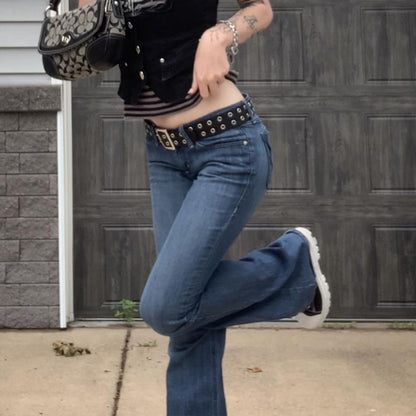 Damen Flared Jeans im Vintage-Stil Stalluxe