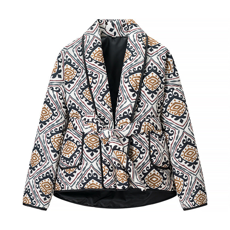 Damen Blazerjacke mit kreativem Druck und elegante Taillierung Stalluxe