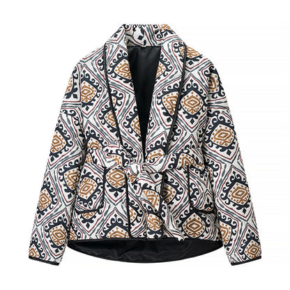 Damen Blazerjacke mit kreativem Druck und elegante Taillierung Stalluxe