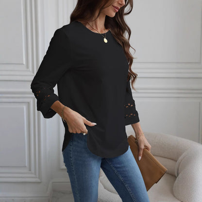 Damen modisches Oberteil mit eleganten Lochdetails Stalluxe