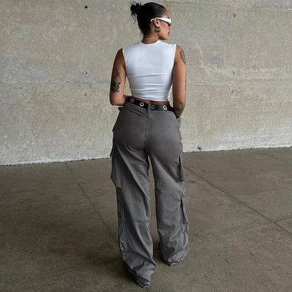 Damen Cargo-Hose mit praktischen Seitentaschen und lässigem Schnitt Stalluxe