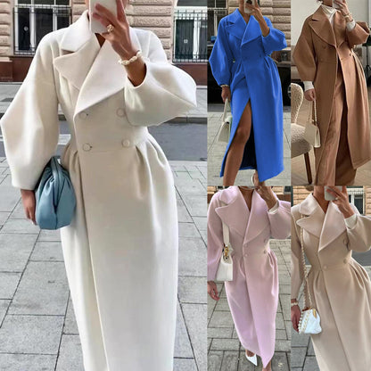 Damen Eleganter und funktioneller Trenchcoat mit seitlichem Schlitz Stalluxe