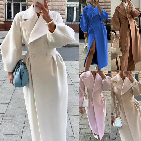 Damen Eleganter und funktioneller Trenchcoat mit seitlichem Schlitz Stalluxe