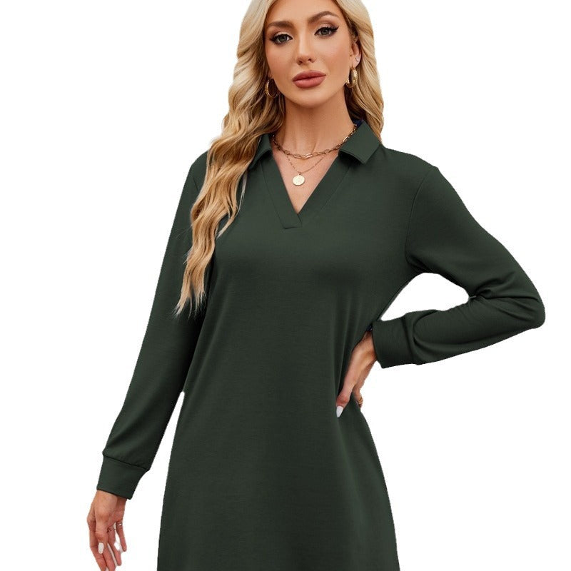 Damen Casual Kleid mit elegantem V-Ausschnitt Stalluxe
