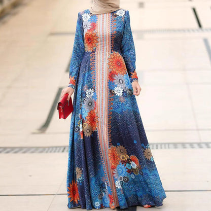 Damen Maxikleid mit floralen Akzenten und elegantem, fließendem Schnitt Stalluxe