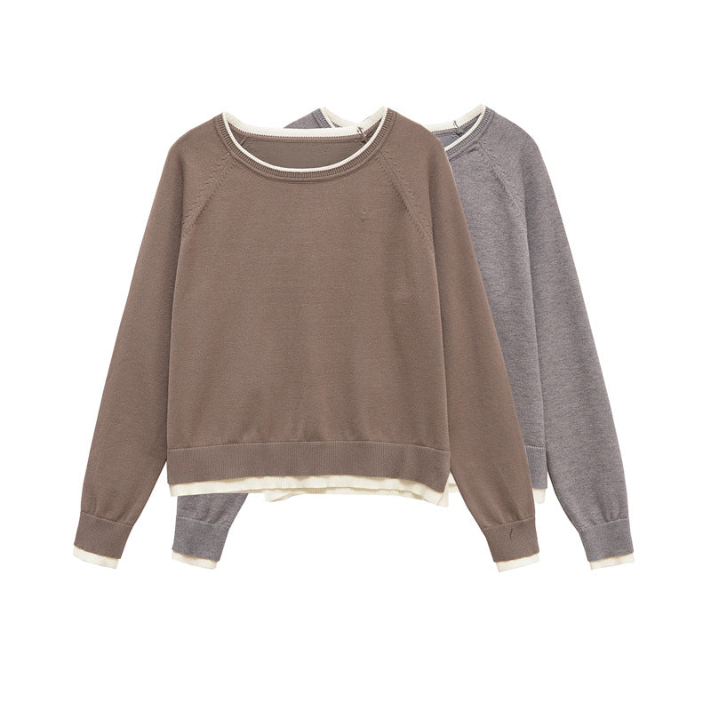 Damen modischer Sweatshirt mit doppellagigem Design Stalluxe