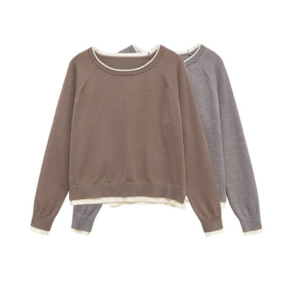 Damen modischer Sweatshirt mit doppellagigem Design Stalluxe