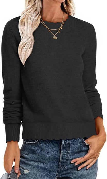 Damen Sweater mit Wellenkante Stalluxe