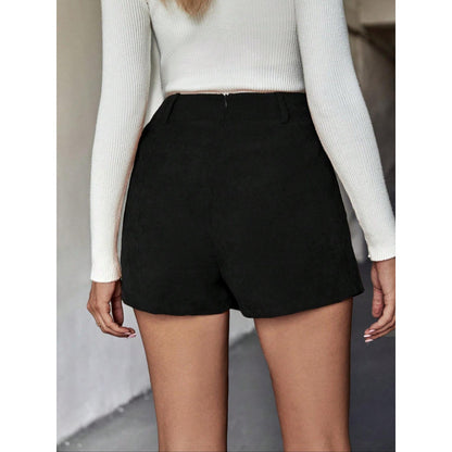Damen Minirock mit asymmetrischem Schnitt und Knopfdetails Stalluxe