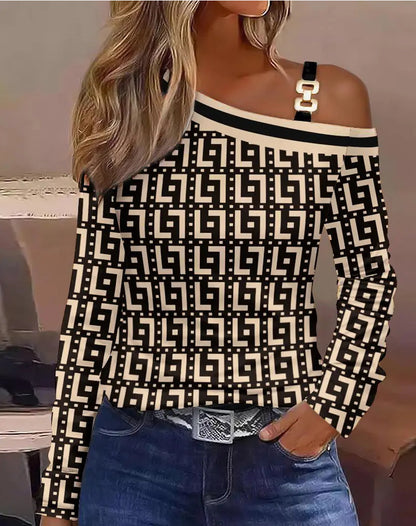 Damen Oberteil mit asymmetrischem Schnitt und floralem Design Stalluxe