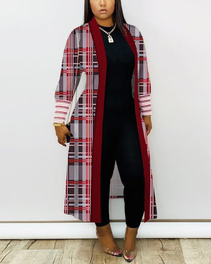 Women's Artistic Print Duster Cardigan Stalluxe