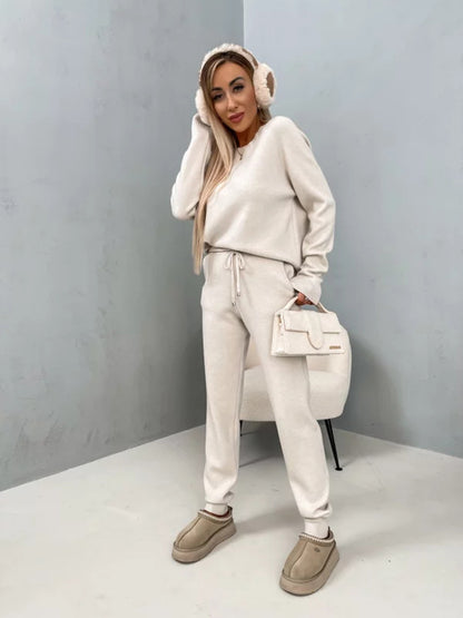 Damen Relaxed-Fit Fleeceanzug mit Kordelzug und praktischen Taschen Stalluxe