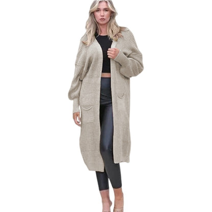 Damen Langarm-Strickcardigan mit edlem Strukturdesign und praktischen Taschen Stalluxe