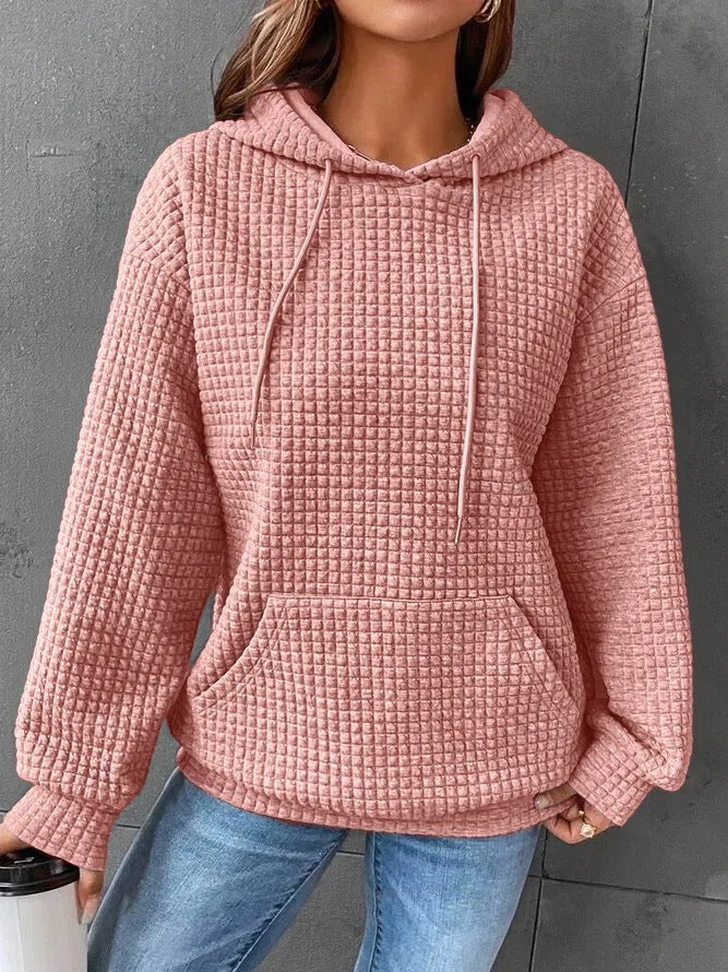 Damen luftiger Hoodie mit strukturiertem Gewebe und Kapuze Stalluxe