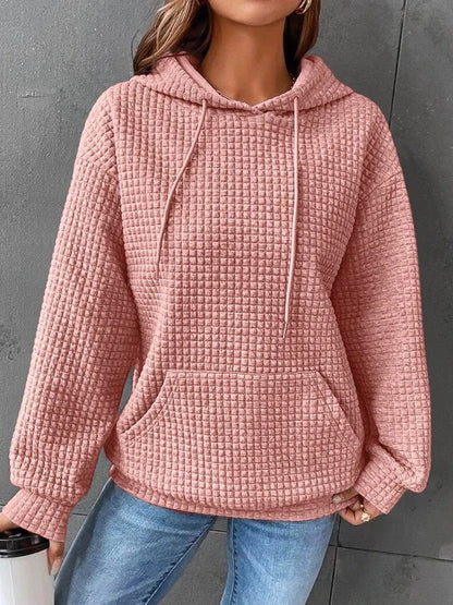 Damen luftiger Hoodie mit strukturiertem Gewebe und Kapuze Stalluxe