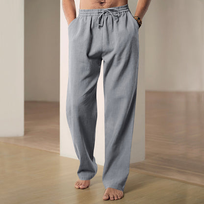 Herren bequeme Freizeithose mit verstellbarem Bund und atmungsaktivem Material Stalluxe