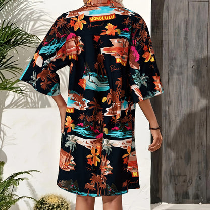 Damen Sommerliches Freizeitkleid mit farbenfrohem Blumenmuster und legerem Schnitt Stalluxe
