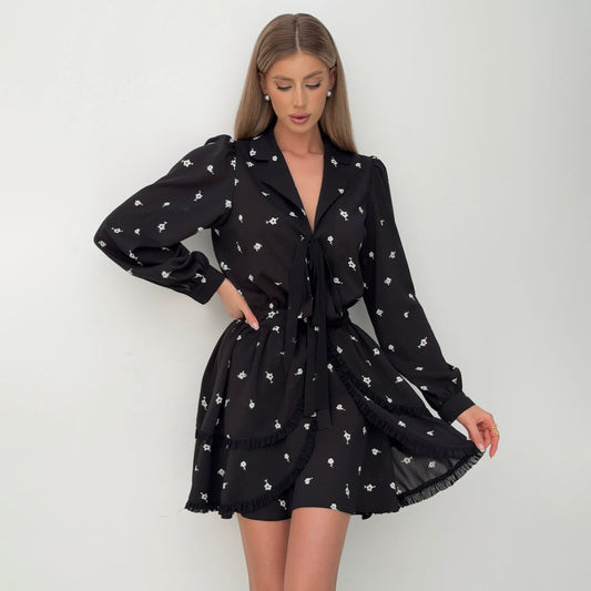 Damen Blusenkleid mit Rüschen Stalluxe