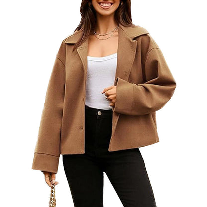 Damen Elegante Oversized-Jacke mit weich strukturiertem Stoff und lässigem Schnitt Stalluxe