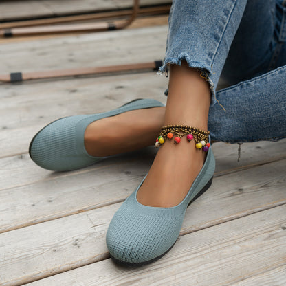 Damen elegante und bequeme Ballerinas mit atmungsaktivem Obermaterial Stalluxe