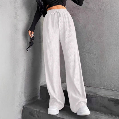 Damen Weit geschnittene Plissee-Hose mit elastischem Bund und praktischen Taschen Stalluxe