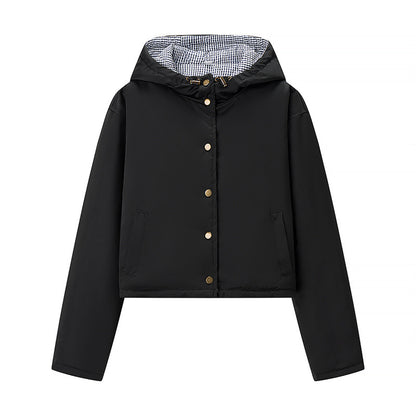 Damen Übergangsjacke mit Kapuze und praktischen Taschen Stalluxe