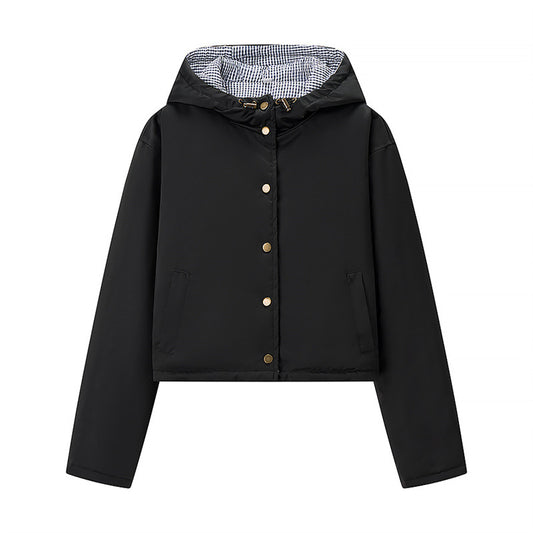 Damen Übergangsjacke mit Kapuze und praktischen Taschen Stalluxe