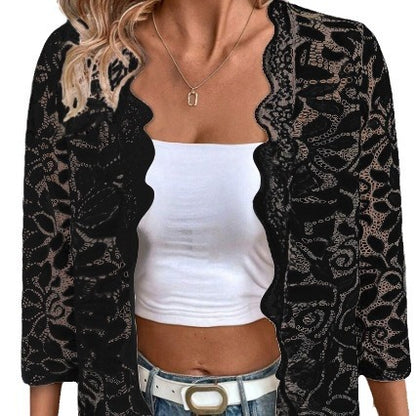 Damen Spitzenjacke mit eleganten Details Stalluxe