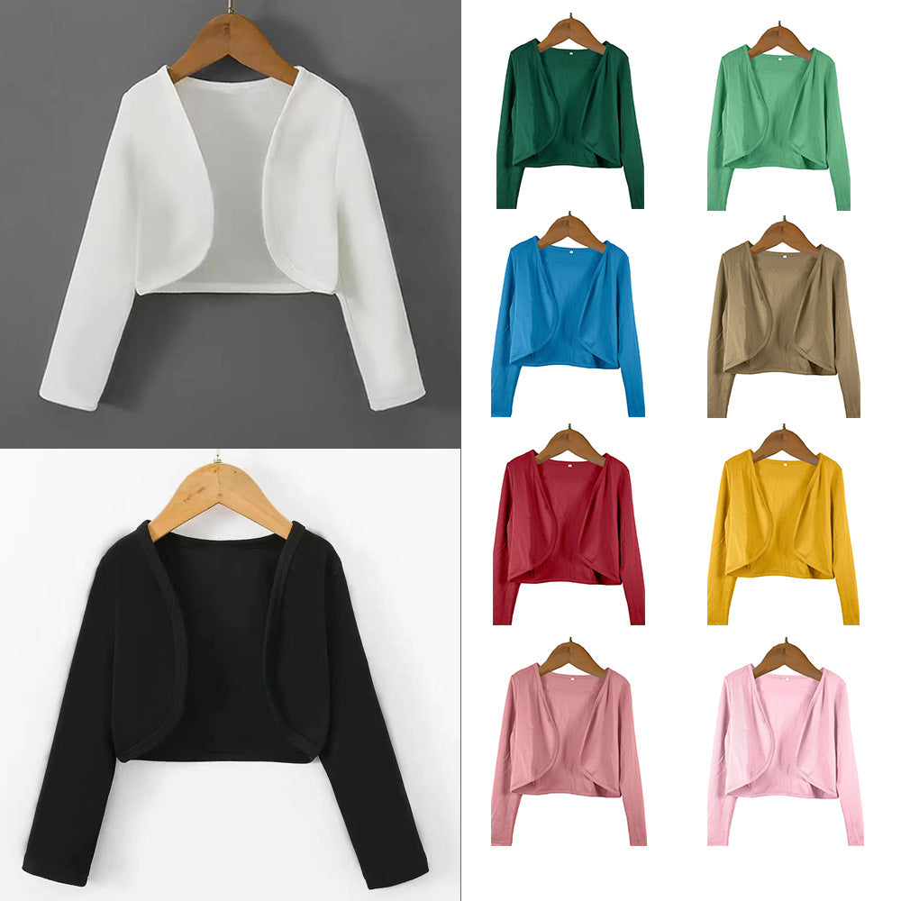 Damen kurz geschnittenes Cardigan mit offenen Schnitt und langen Ärmeln Stalluxe