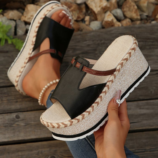 Damen Wedge-Pantoletten mit raffiniertem Design und gepolstertem Fußbett Stalluxe