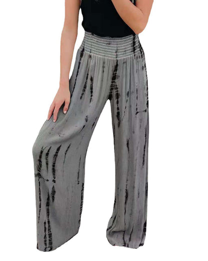 Damen Weit geschnittene Freizeithose mit elastischem Bund und Streifenmuster Stalluxe
