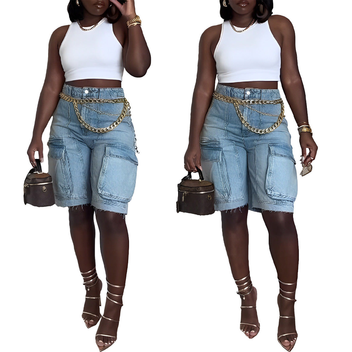 Damen Cargo-Shorts im modernen Schnitt mit praktischen Taschen Stalluxe