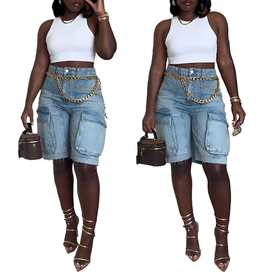 Damen Cargo-Shorts im modernen Schnitt mit praktischen Taschen Stalluxe