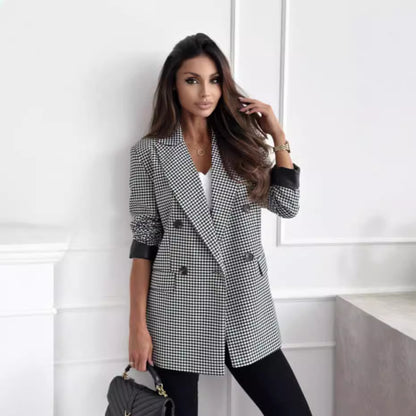 Damen Eleganter Blazer mit modischem Tiermuster Stalluxe