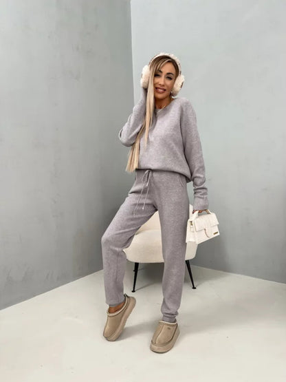 Damen Relaxed-Fit Fleeceanzug mit Kordelzug und praktischen Taschen Stalluxe