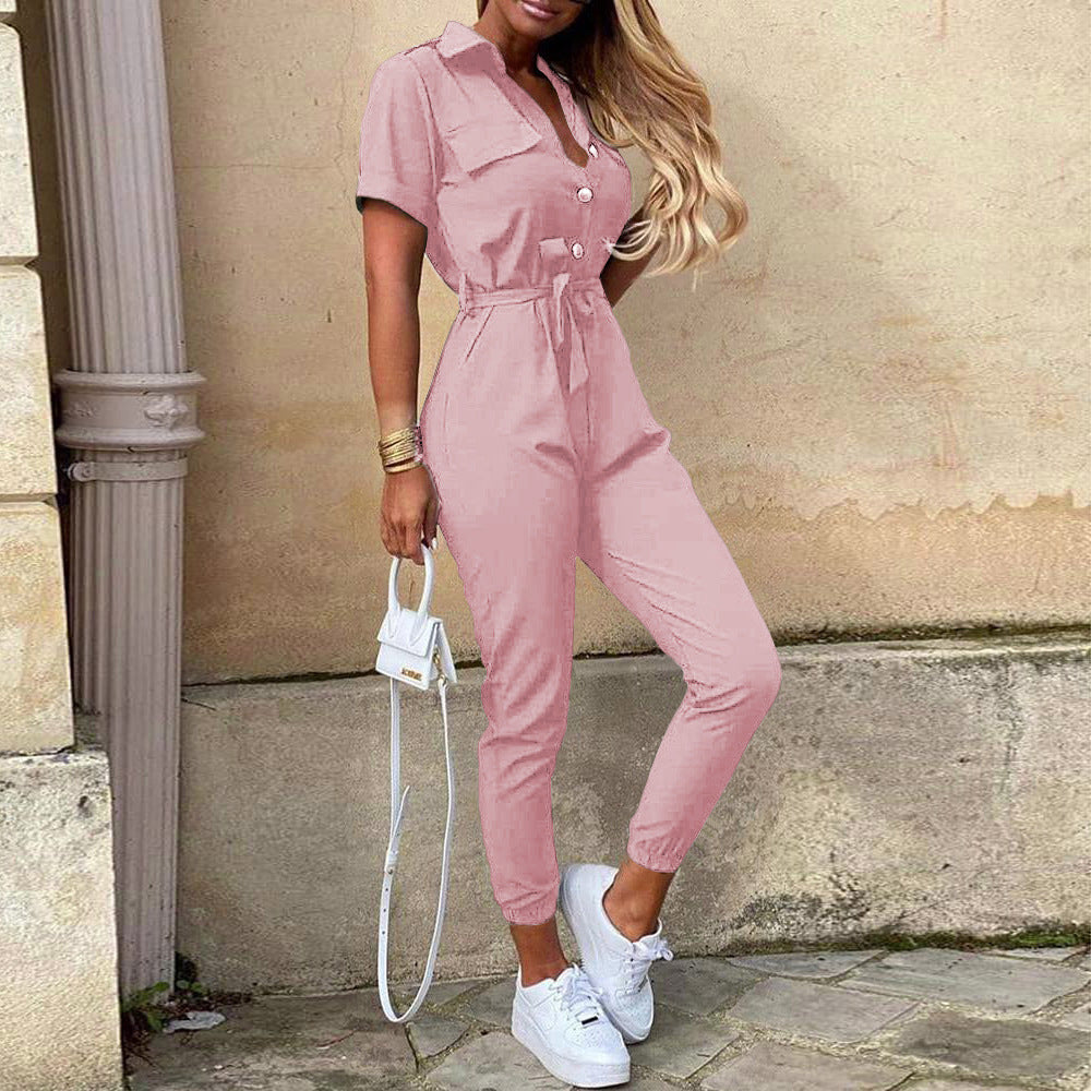 Damen Modischer Jumpsuit mit praktischen Taschen und tailliertem Schnitt Stalluxe