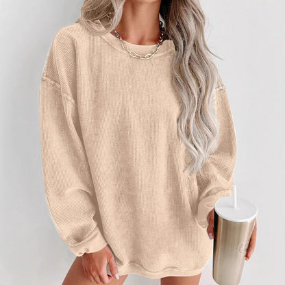 Damen Komfortabler Pullover mit Rippenstruktur Stalluxe