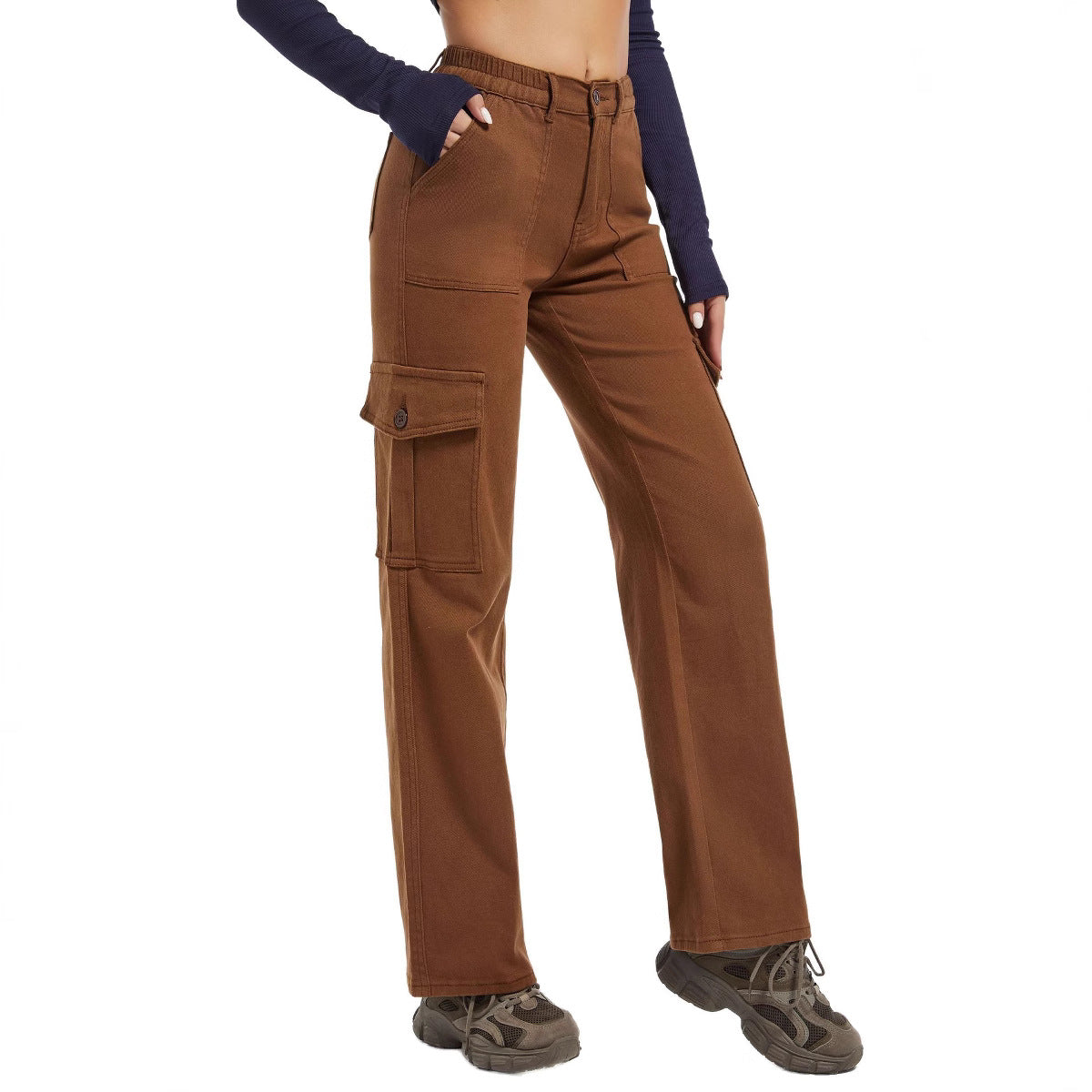 Damen Cargo-Hose im entspannten Stil mit praktischen Seitentaschen Stalluxe
