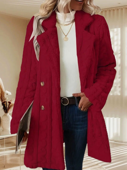 Damen Kuschelige Strickjacke mit hochfloriger Optik und knöpfbarem Verschluss Stalluxe