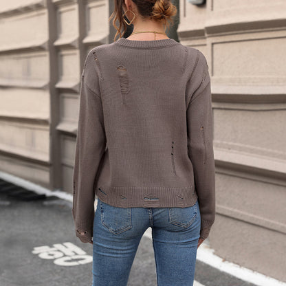 Damen lässiger Strickpullover Stalluxe