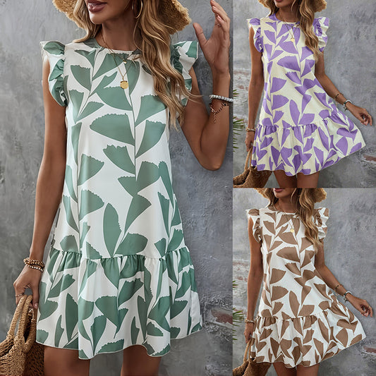 Damen Sommerliches Volantkleid mit Rüschendetails Stalluxe