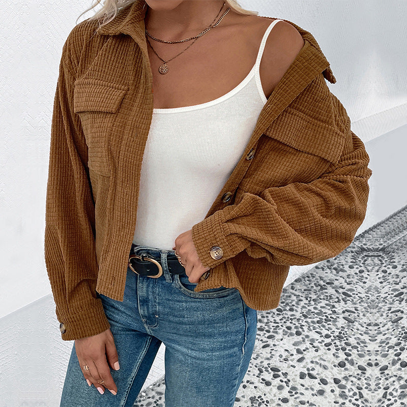 Damen leichte Kordjacke Stalluxe