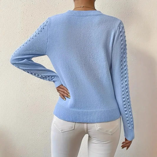 Damen Strickpullover mit filigranem Lochmuster Stalluxe