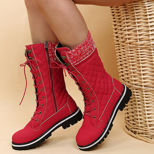 Damen Modische Winterstiefel mit warmem Futter und robustem Profil Stalluxe