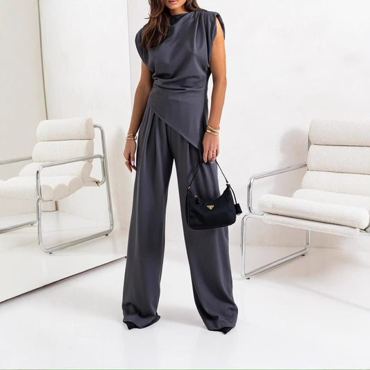 Damen Softe Anzughose mit asymmetrischem Schnitt Stalluxe