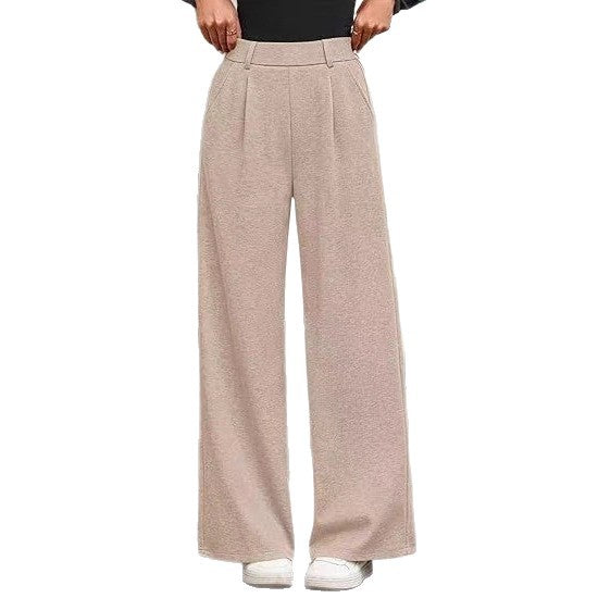 Damen Weite Stoffhose mit hochgezogenem Taillenbund und praktischen Eingrifftaschen Stalluxe