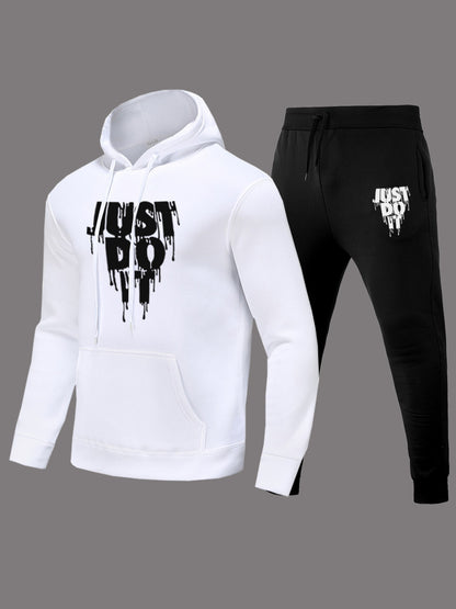 Damen Hoodie und Jogginghose Set mit modernem Grafikdruck Stalluxe