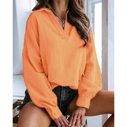 Damen Oversized Bluse mit eleganter Knopfleiste und lässigem Schnitt Stalluxe