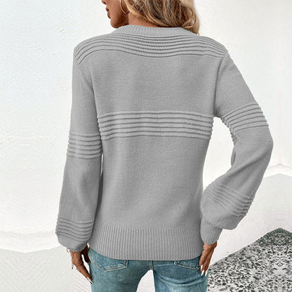 Damen exklusiver Strickpullover mit strukturiertem Design Stalluxe